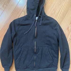 Weatherproof Vintage Charcoal Jacket with Sherpa Lining - Men’s Small